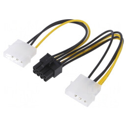 Cablu Alimentare Molex la PCIe 8pin 0,15m | Electronic-mag.ro | Componente Electronice