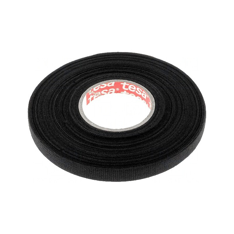 Bandă textilă auto neagră 9mm x 25m 105°C | Electronic-mag.ro | Componente Electronice