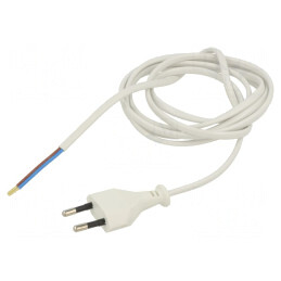 Cablu Electric Alb 2x0,75mm2 1,9m 2,5A | Electronic-mag.ro | Componente Electronice