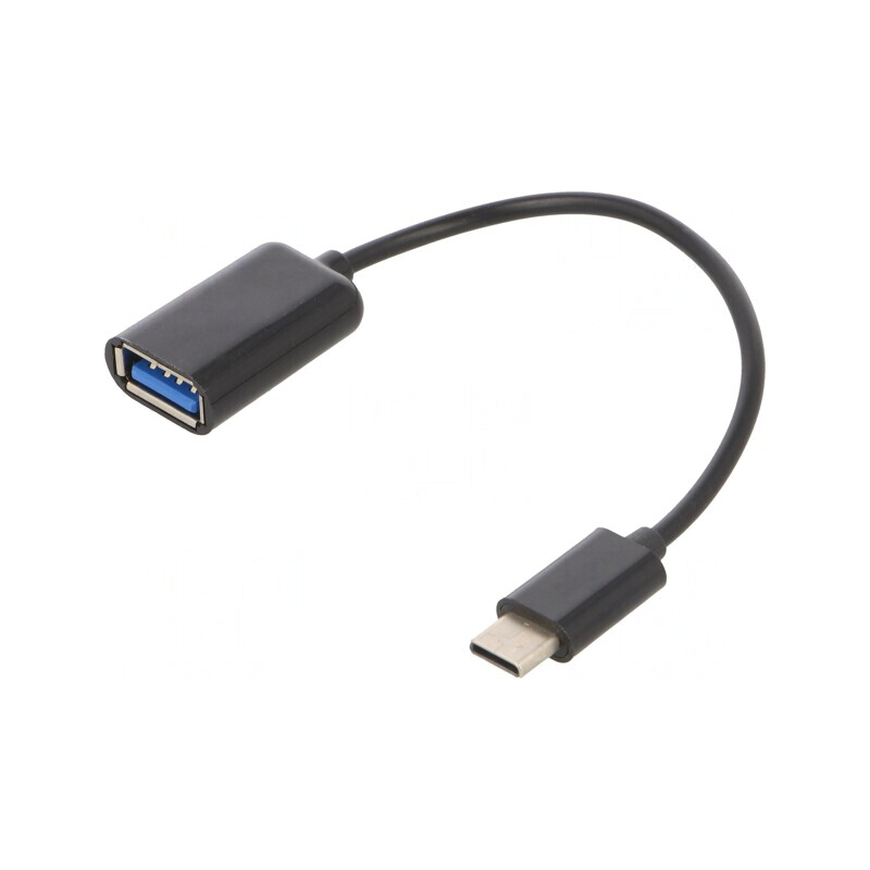 Cablu OTG USB 2.0 USB C 0.2m Negru | Electronic-mag.ro | Componente Electronice