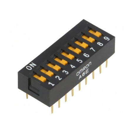 Comutator DIP 9 Secțiuni ON-OFF 24V | Electronic-mag.ro | Componente Electronice