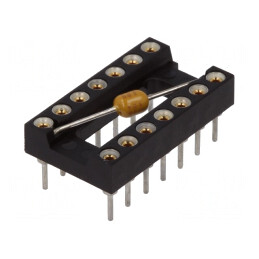 Soclu DIP14 pentru circuite integrate THT 2,54mm | Electronic-mag.ro | Componente Electronice