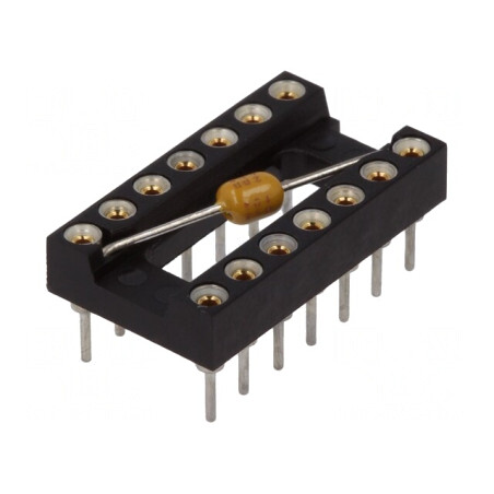 Soclu DIP14 pentru circuite integrate THT 2,54mm | Electronic-mag.ro | Componente Electronice
