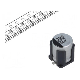 Condensator Hibrid 330uF 25VDC SMD ±20% | Electronic-mag.ro | Componente Electronice