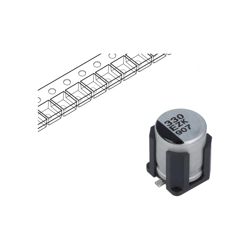 Condensator Hibrid 330uF 25VDC SMD ±20% | Electronic-mag.ro | Componente Electronice