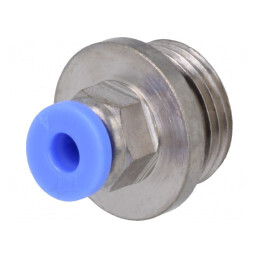 Racord Push-in Simplu Alamă Nichelată 15bar BLUELINE | Electronic-mag.ro | Componente Electronice