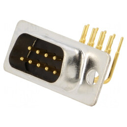 Conector D-Sub 9 PIN Tată PCB 90° THT 5A | Electronic-mag.ro | Componente Electronice