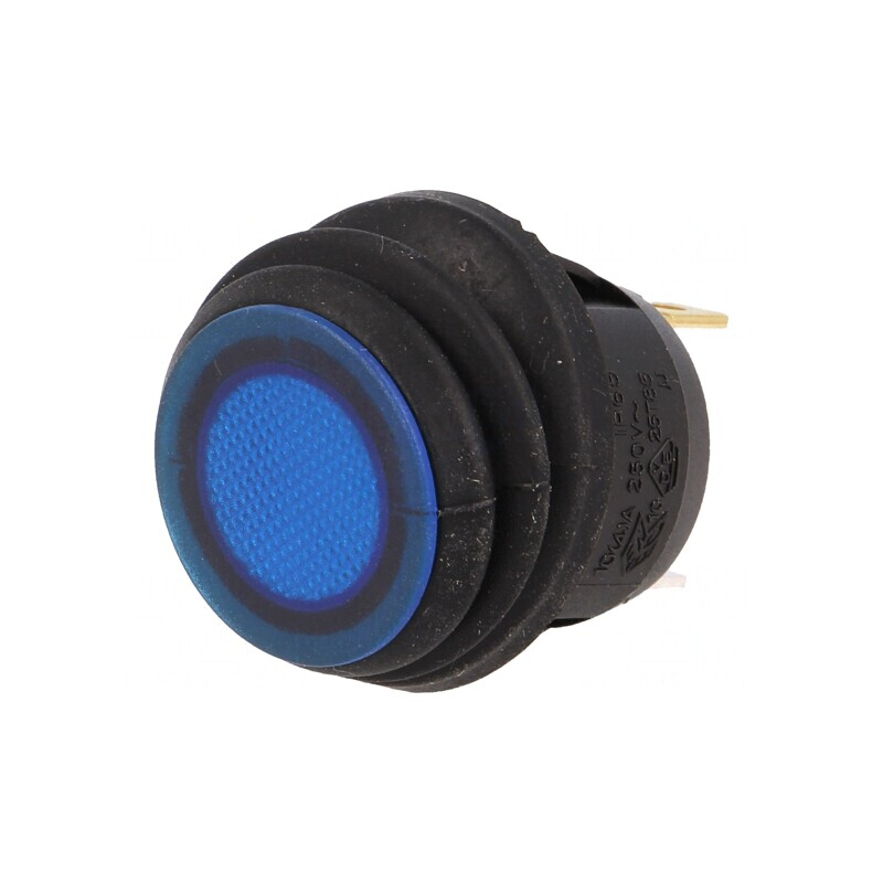Rocker Switch ON-OFF 10A 250VAC Blue IP65 | Electronic-mag.ro | Componente Electronice