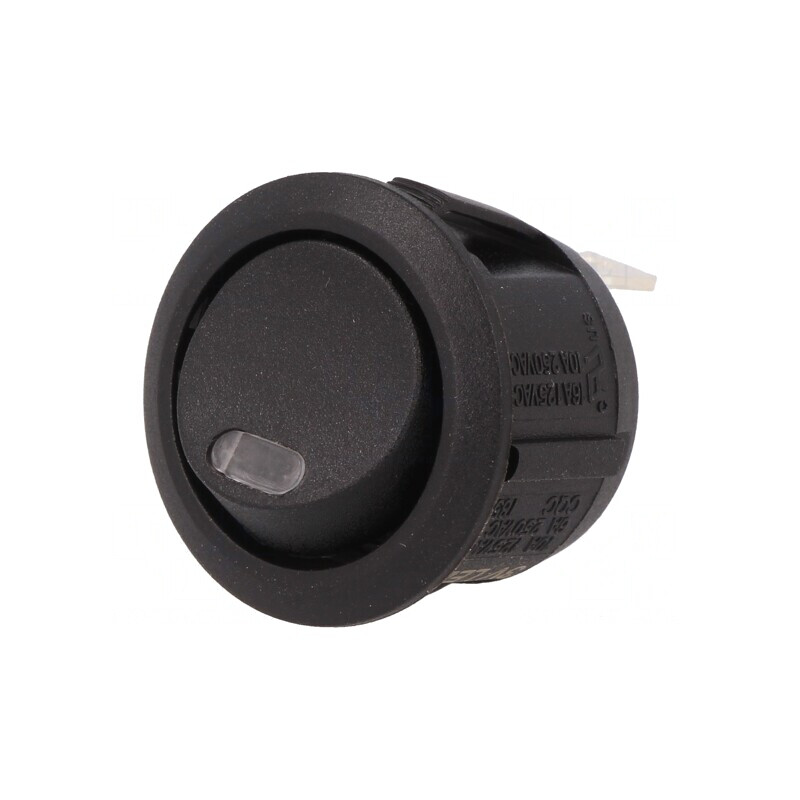 Comutator Rocker SPST ON-OFF Negru cu LED 3V 10A 250V | Electronic-mag.ro | Componente Electronice