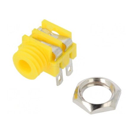 Soclu Jack 3,5mm Mono Mamă 90° Lipire | Electronic-mag.ro | Componente Electronice