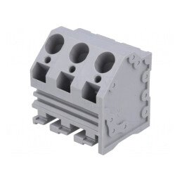 Regletă de conexiuni PCB 10mm 3 piste unghi | Electronic-mag.ro | Componente Electronice