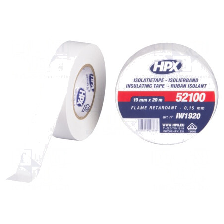 Bandă Electroizolantă Albă 19mm x 20m | Electronic-mag.ro | Componente Electronice