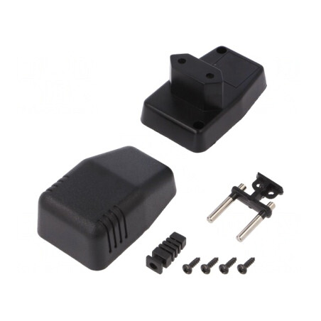 Carcasă Alimentator 40x66x40mm ABS Neagră | Electronic-mag.ro | Componente Electronice