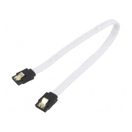 Cablu SATA III 0,5m Alb