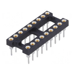 Soclu: circuite integrate; DIP18; Raster: 2,54mm; de precizie; THT