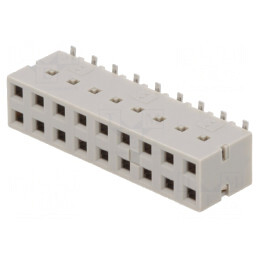 Conector Mamă PCB Dubox 2,54mm 18-Pin SMT Aurit Vertical | Electronic-mag.ro | Componente Electronice