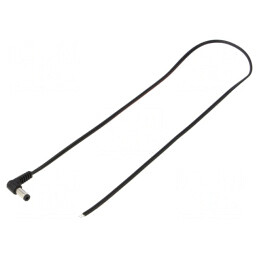 Cablu Alimentare DC 5,5/2,1 Mufă Unghi 0,5m Negru | Electronic-mag.ro | Componente Electronice