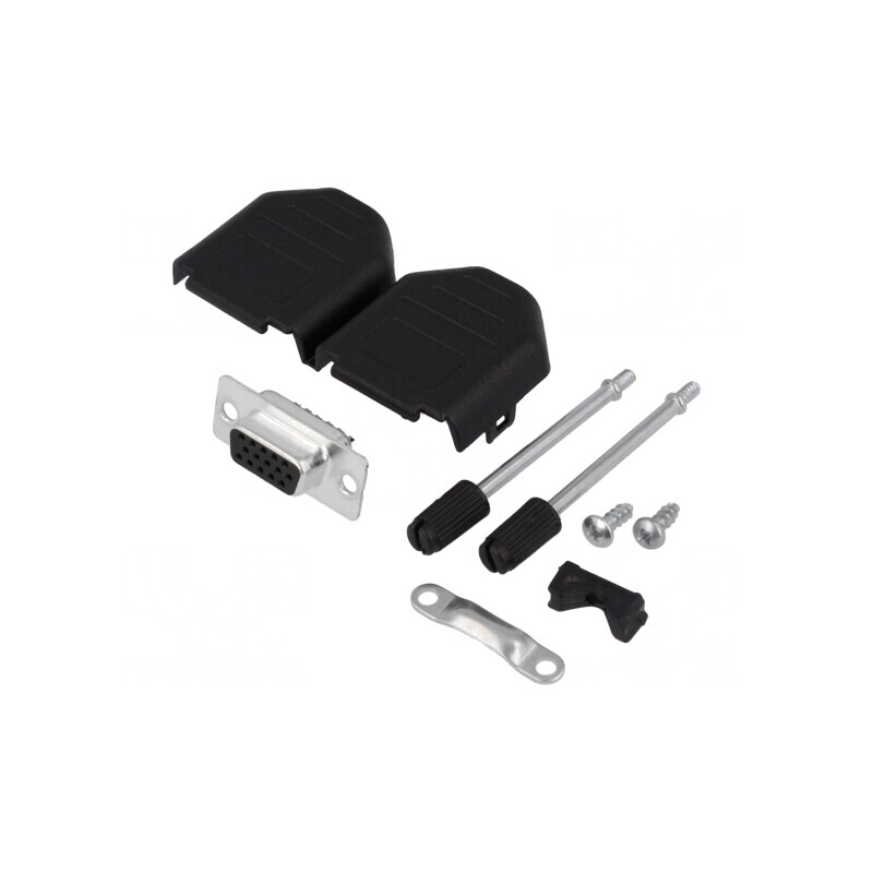Mufă D-Sub HD 15-Pin Mamă pentru Cablu - Set Complet | Electronic-mag.ro | Componente Electronice