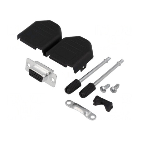 Mufă D-Sub HD 15-Pin Mamă pentru Cablu - Set Complet | Electronic-mag.ro | Componente Electronice