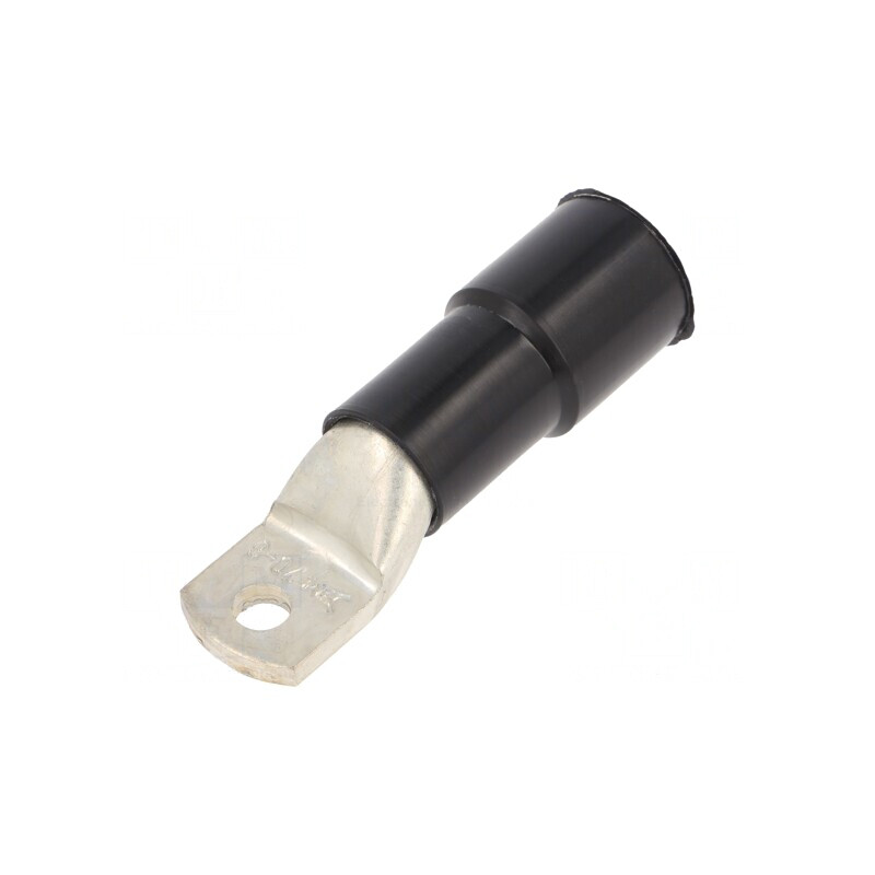 Vârf inelar tubular M6 crimpat pe cablu negru 70mm2 Ø 6,5mm | Electronic-mag.ro | Componente Electronice