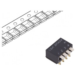 Comutator DIP-SWITCH 4 Secțiuni OFF-ON 24V | Electronic-mag.ro | Componente Electronice