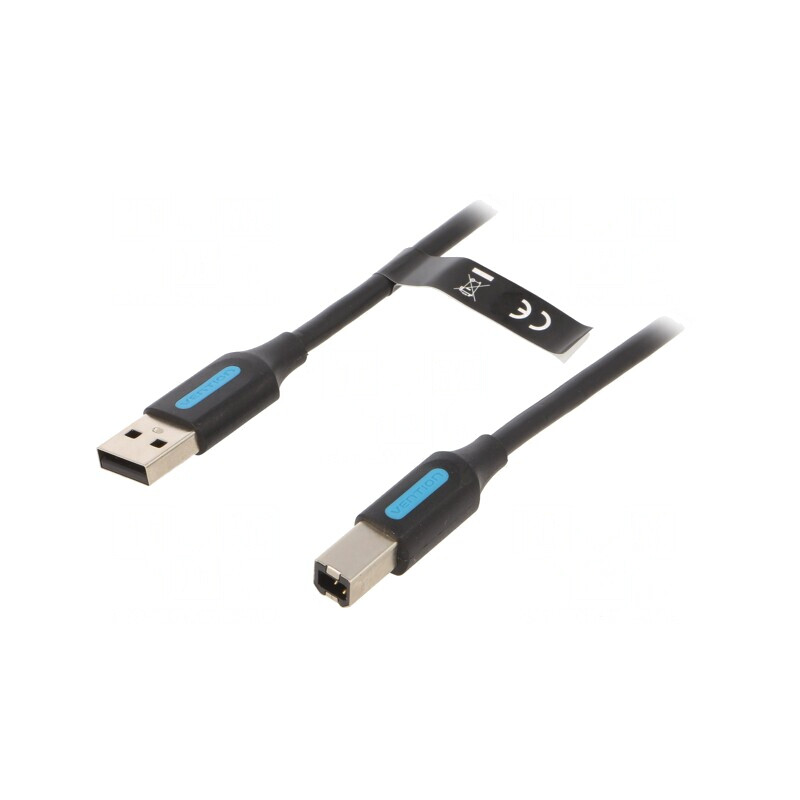 Cablu USB 2.0 A-B 2m Negru | Electronic-mag.ro | Componente Electronice