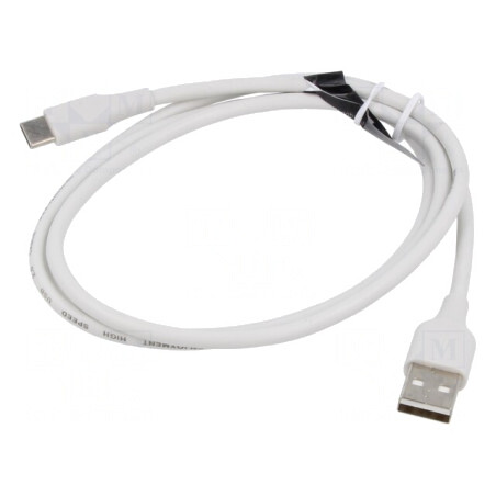 Cablu USB 2.0 A la Micro B, 2m, Alb | Electronic-mag.ro | Componente Electronice