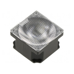 Lentilă LED Pătrată Policarbonat Transparent 11-45°