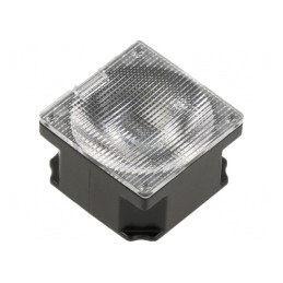 Lentilă LED Pătrată Policarbonat Transparent 11-45° | Electronic-mag.ro | Componente Electronice