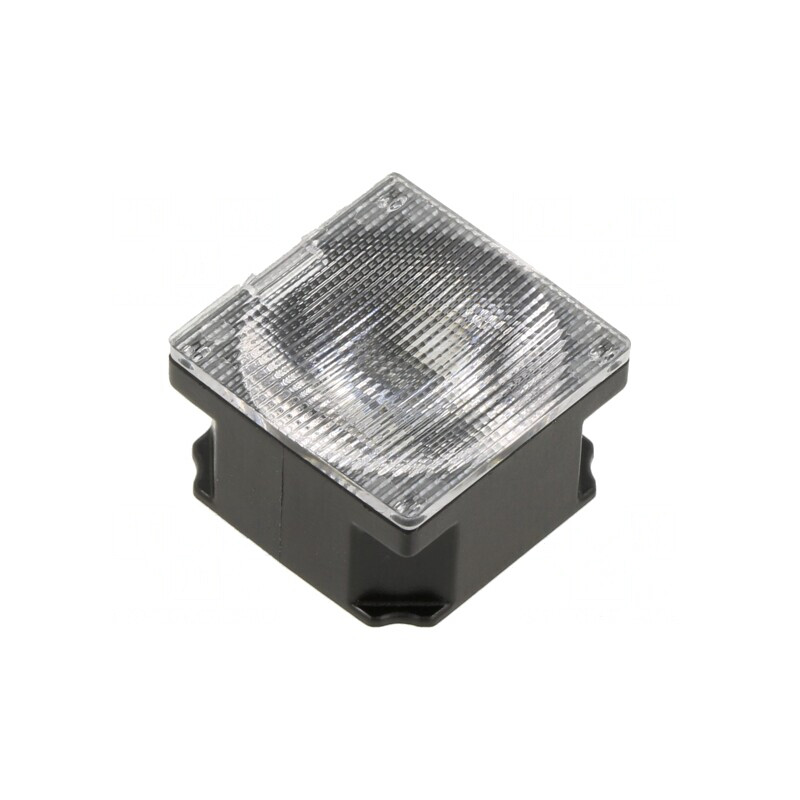 Lentilă LED Pătrată Policarbonat Transparent 11-45° | Electronic-mag.ro | Componente Electronice