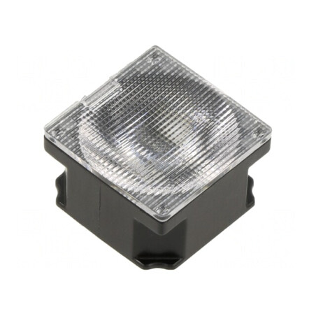 Lentilă LED Pătrată Policarbonat Transparent 11-45° | Electronic-mag.ro | Componente Electronice
