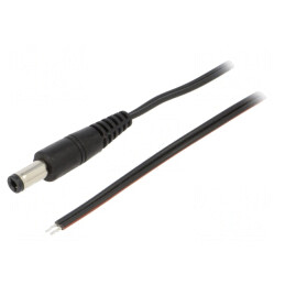 Cablu Alimentare DC 5,5/2,5 0,5m Negru | Electronic-mag.ro | Componente Electronice