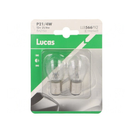 Lămpi auto BAZ15D 12V 21/4W transparent x2 | Electronic-mag.ro | Componente Electronice