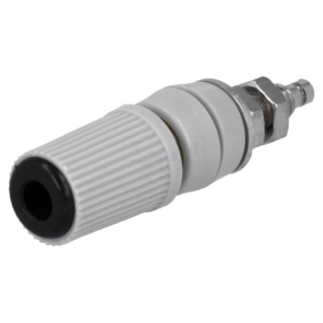Soclu Banană 4mm 24A Negru pentru Panou | Electronic-mag.ro | Componente Electronice