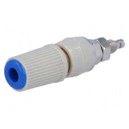 Soclu Banană 4mm 24A Albastru Nichelat Pe Panou Cu Înșurubare | Electronic-mag.ro | Componente Electronice
