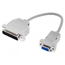 Cablu D-Sub 25pin la 9pin 0,25m | Electronic-mag.ro | Componente Electronice