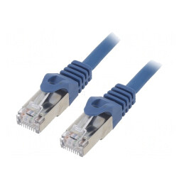 Patch cord S/FTP Cat 6a LSZH Albastru 1,5m | Electronic-mag.ro | Componente Electronice