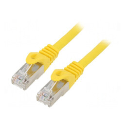 Patch Cord S/FTP Cat6a Cu LSZH Galben 1.5m | Electronic-mag.ro | Componente Electronice