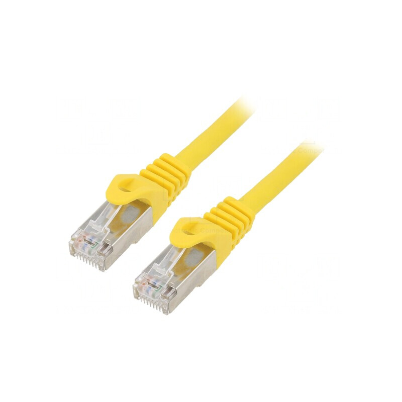 Patch Cord S/FTP Cat6a Cu LSZH Galben 1.5m | Electronic-mag.ro | Componente Electronice