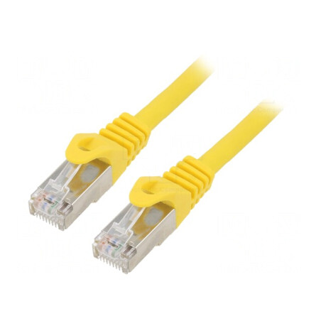 Patch Cord S/FTP Cat6a Cu LSZH Galben 1.5m | Electronic-mag.ro | Componente Electronice