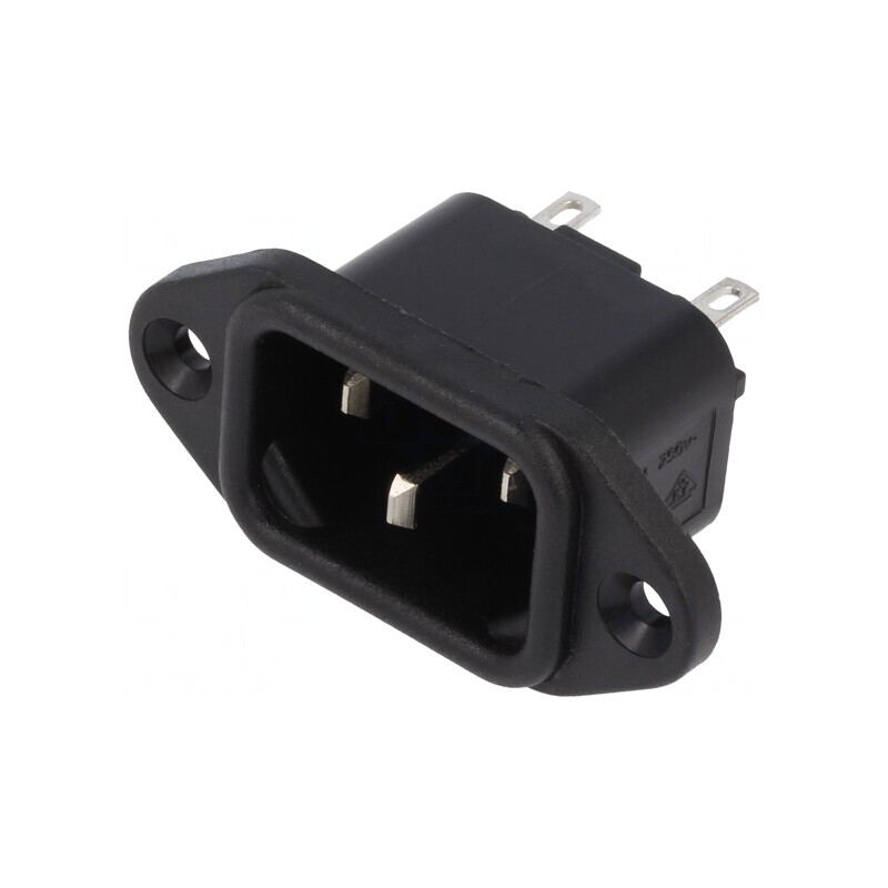 Conector Alimentare AC Tată 10A 250V IEC 60320 | Electronic-mag.ro | Componente Electronice