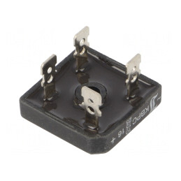 Punte Redresoare Monofazată 1,6kV 10/15/25A Pătrată | Electronic-mag.ro | Componente Electronice