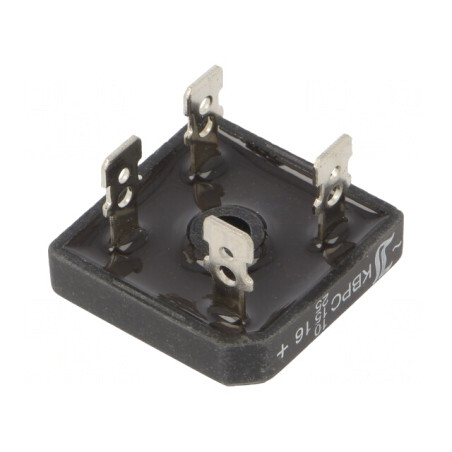 Punte Redresoare Monofazată 1,6kV 10/15/25A Pătrată | Electronic-mag.ro | Componente Electronice