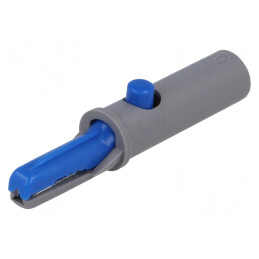 Bornă crocodil albastră 6A 60VDC 4mm | Electronic-mag.ro | Componente Electronice