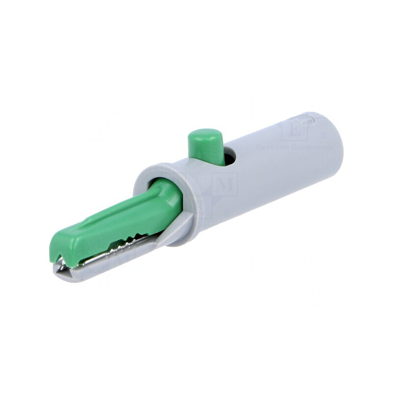 Bornă crocodil verde 6A 60VDC 7,5mm | Electronic-mag.ro | Componente Electronice