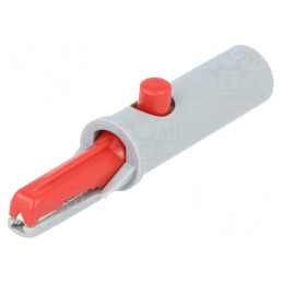 Bornă Crocodil Roșie 6A 60VDC 7.5mm | Electronic-mag.ro | Componente Electronice