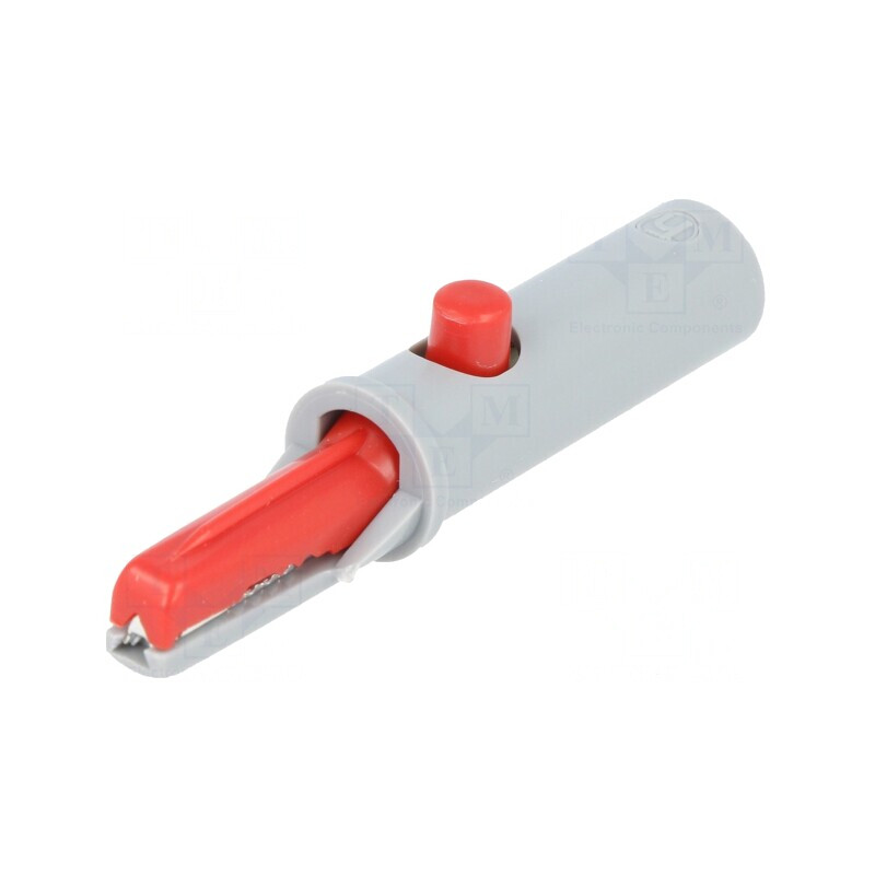 Bornă Crocodil Roșie 6A 60VDC 7.5mm | Electronic-mag.ro | Componente Electronice
