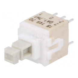 Comutator Tastatură DPDT Alb 0.1A 32VDC