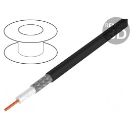 Cablu coaxial RG174U negru 2,6mm | Electronic-mag.ro | Componente Electronice