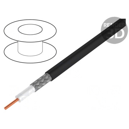Cablu coaxial RG174U negru 2,6mm | Electronic-mag.ro | Componente Electronice